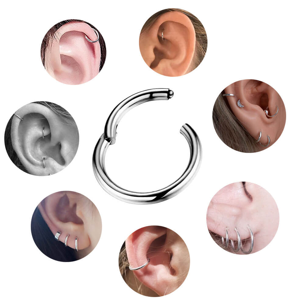 18G Hinged Segment Titanium Nose Hoop