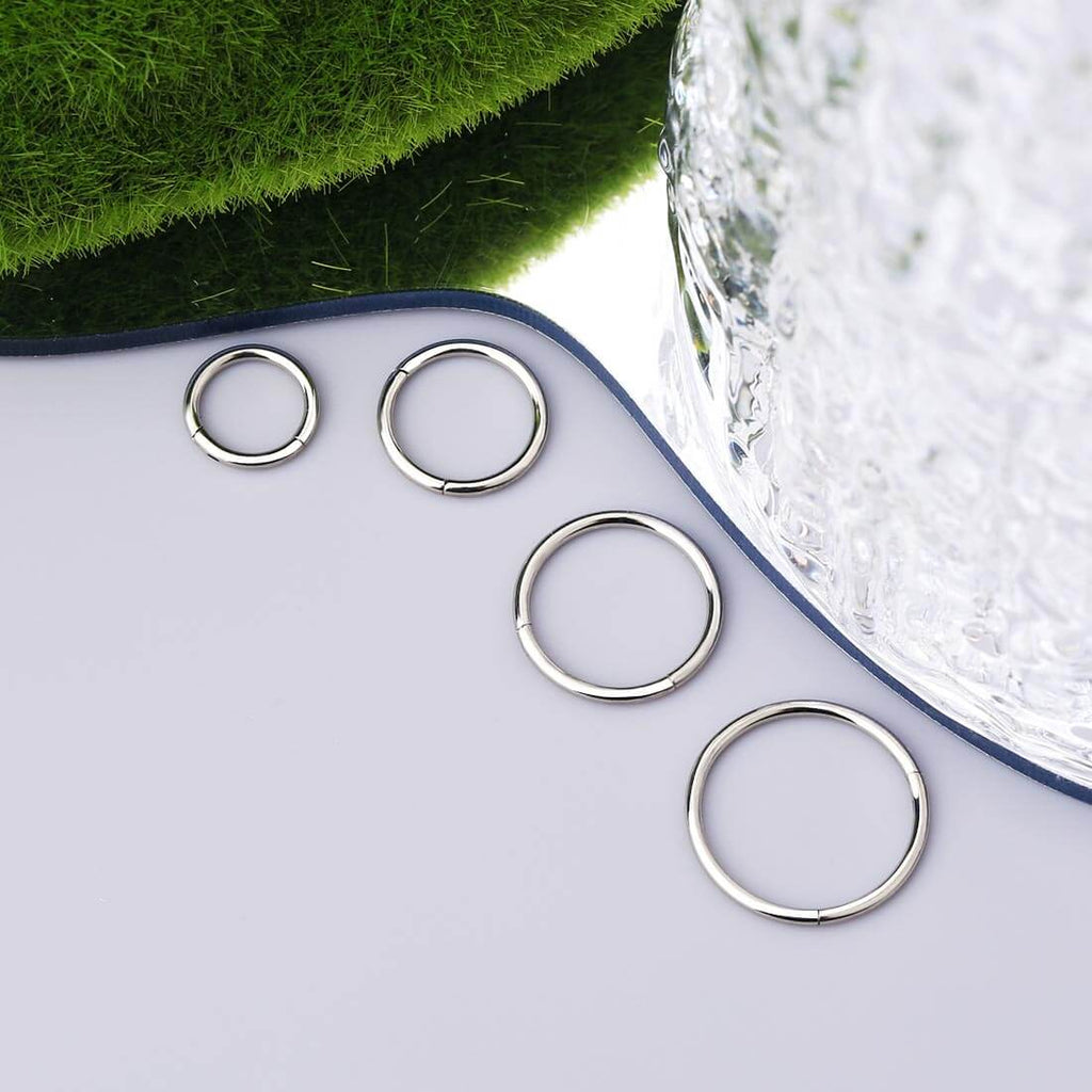 18G Hinged Segment Titanium Nose Hoop