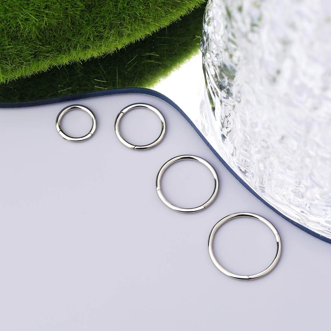 18G Hinged Segment Titanium Nose Hoop