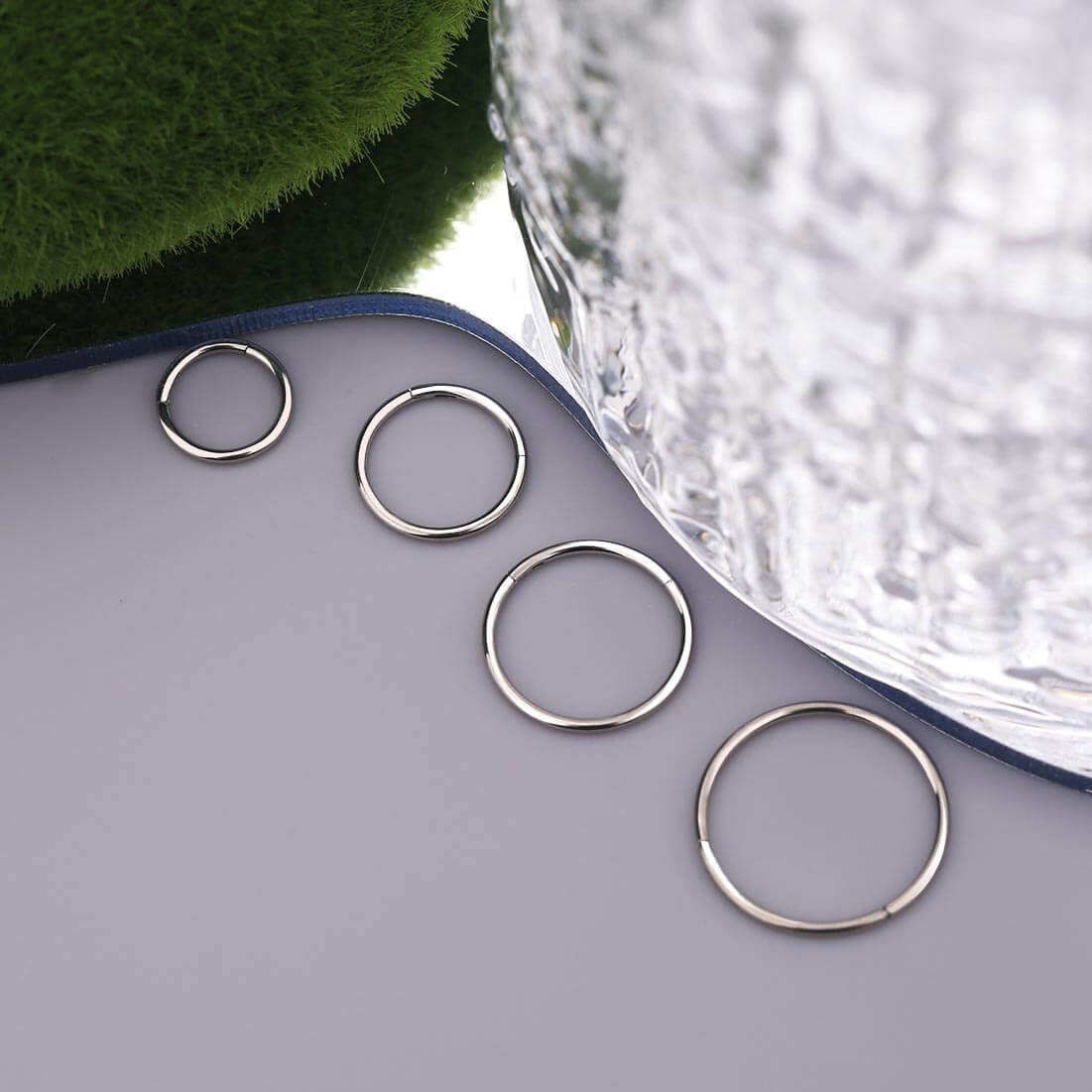 20G Titanium Hinged Segment Nose Ring