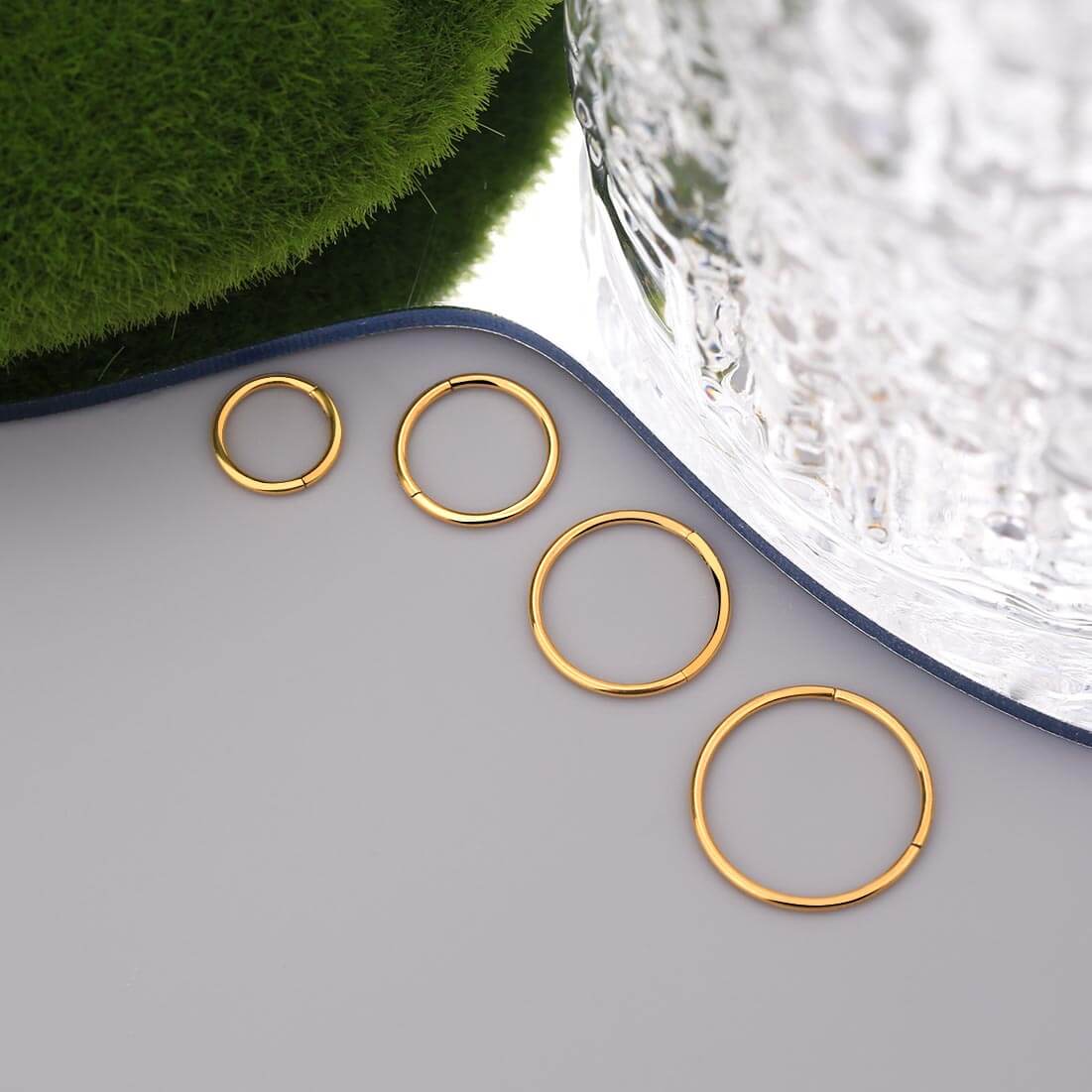 18G Hinged Segment Titanium Nose Hoop