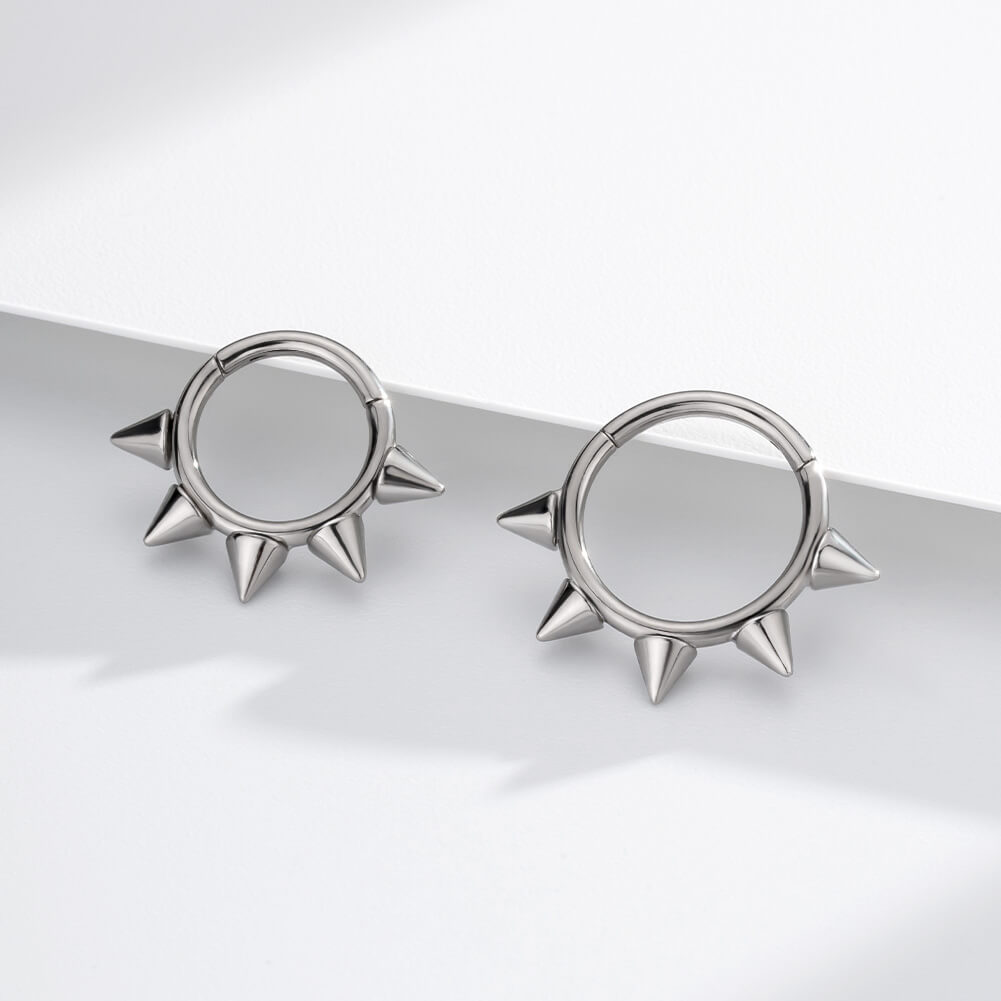 Five Spikes Hinged Septum Ring