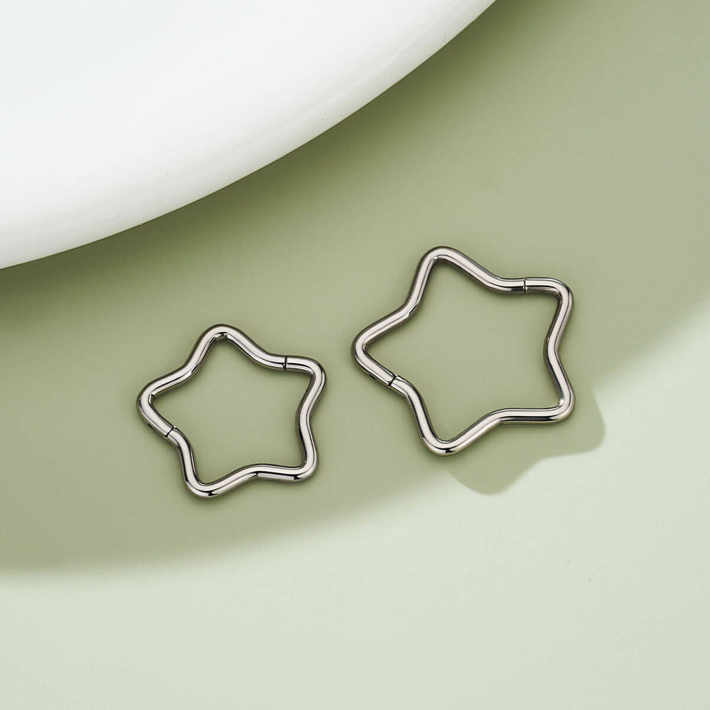 Star Hinged Segment Titanium Septum Ring