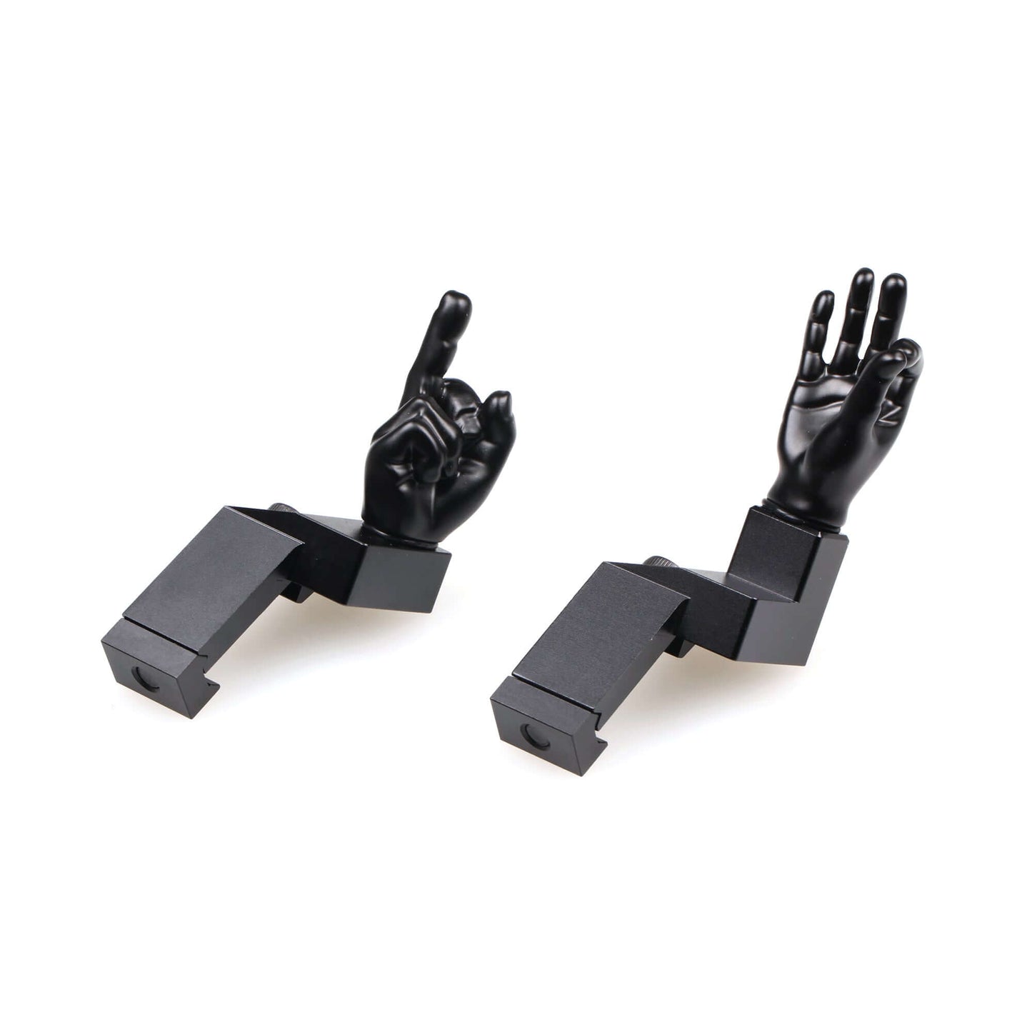 Black Color Novelty Finger Iron Sight Set - Offset 45 Degree (Middle Finger & OK Hand)