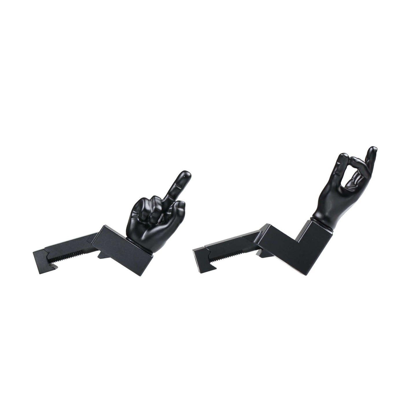 Black Color Novelty Finger Iron Sight Set - Offset 45 Degree (Middle Finger & OK Hand)