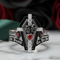 Only Death Can Separate Us Coffin Cut Diamond Option Wedding Rings