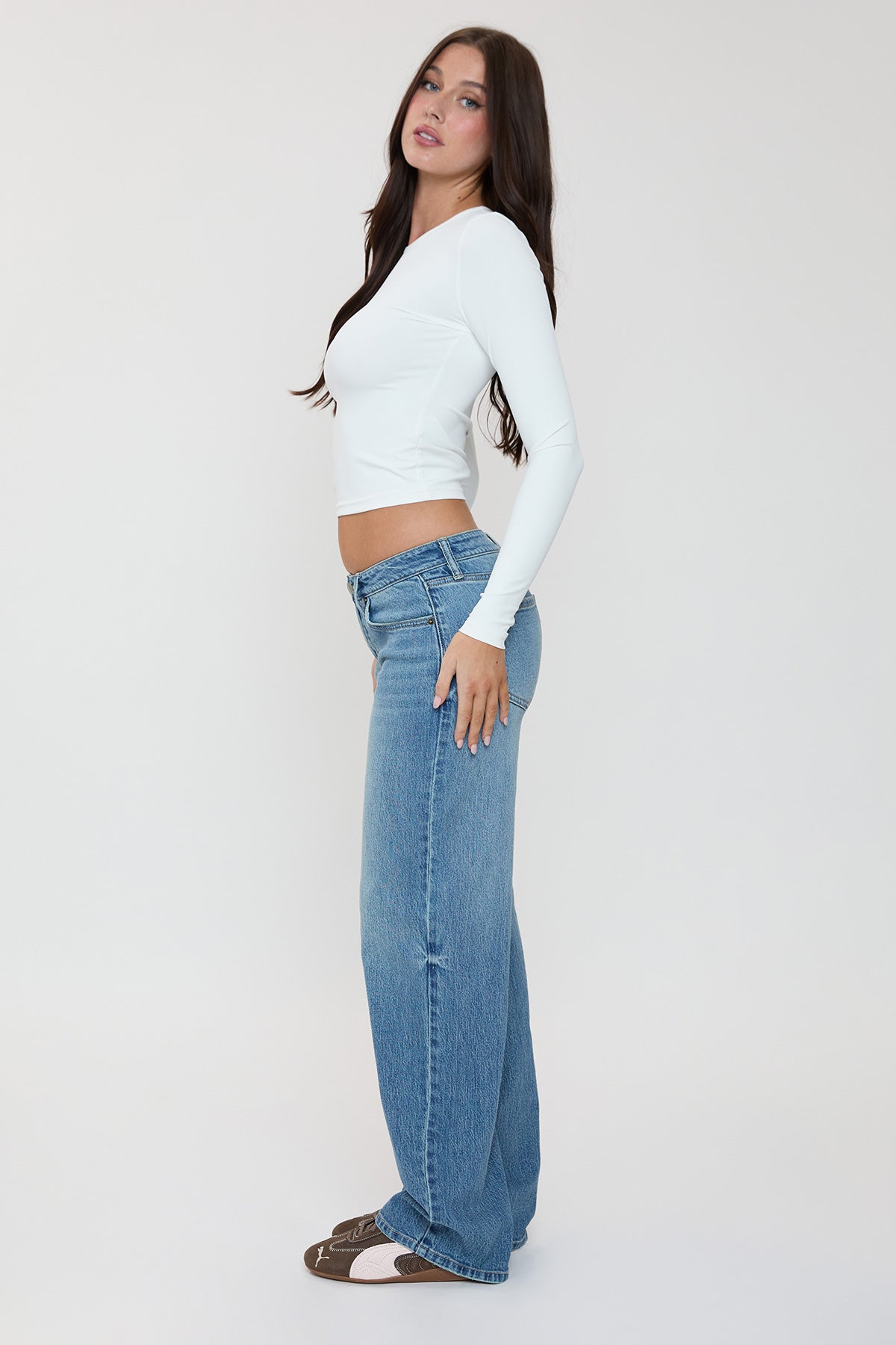 Women's Luxe Britney Wide Leg Jeans