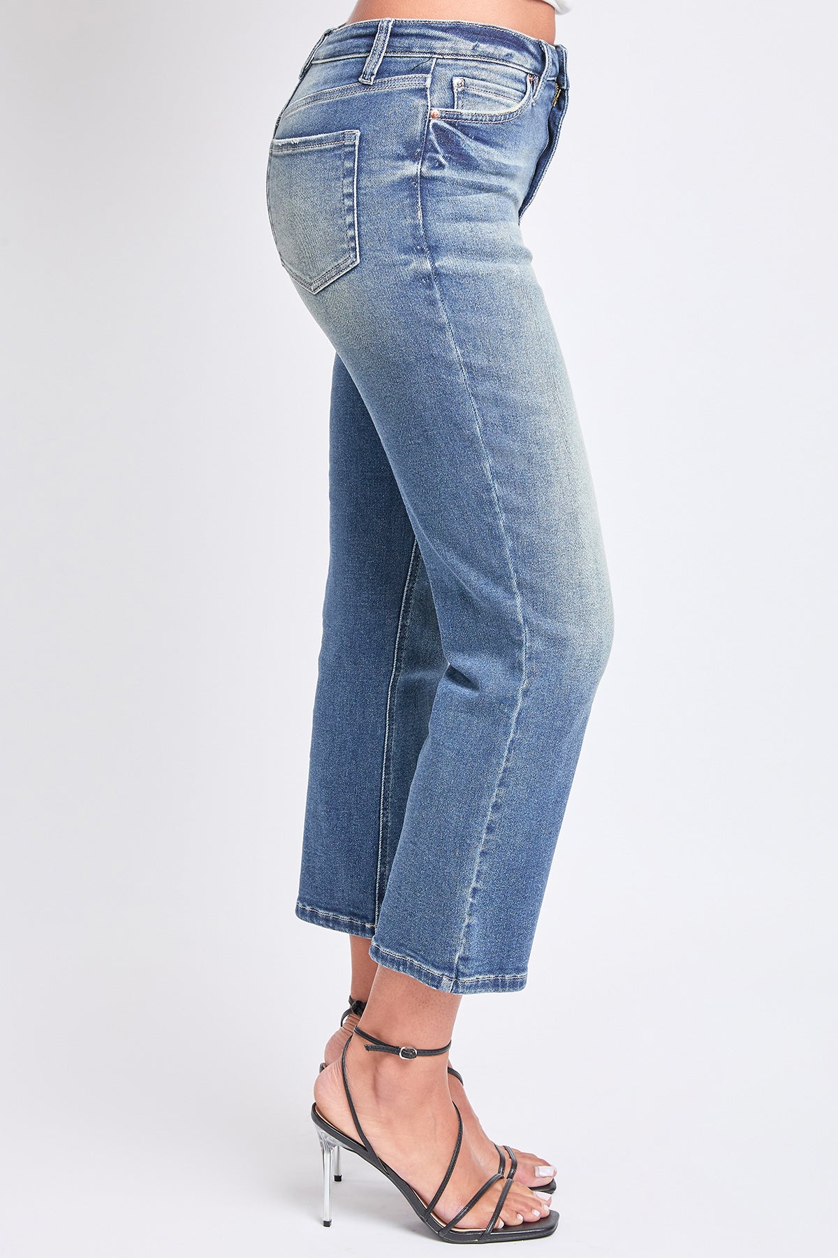 Women's Luxe High Rise Vintage Stretch Straight  Jeans