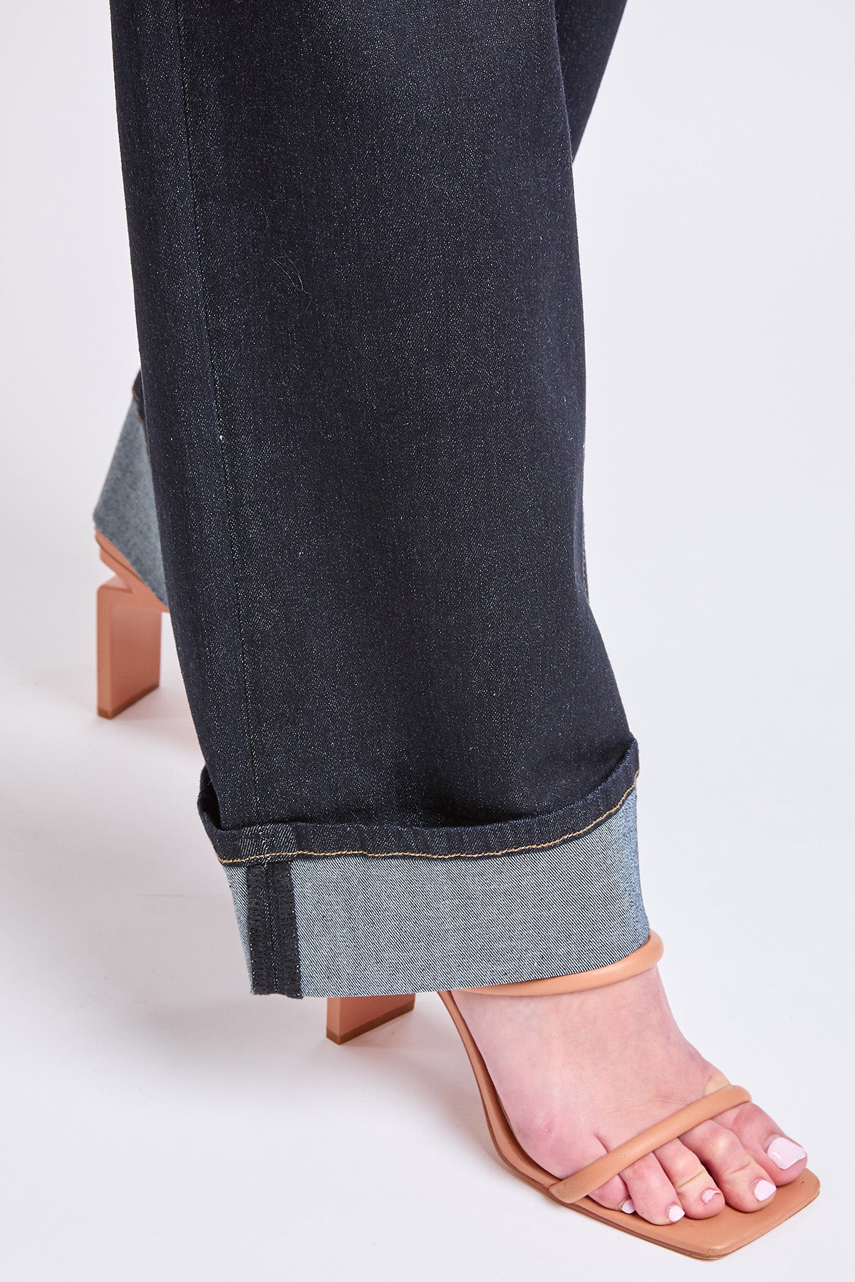 Women's Britney Low Rise Wide Leg Cuff Jeans