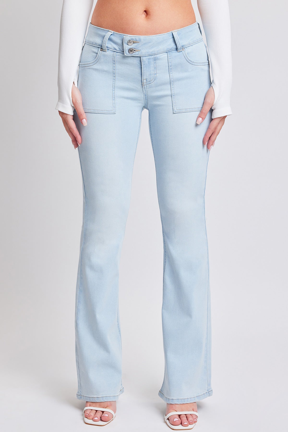 Women's Flare Flap Back Pocket Jeans