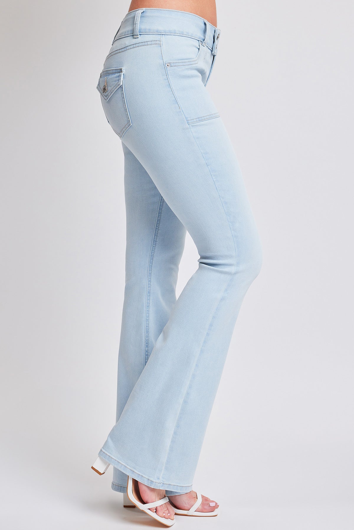 Women's Flare Flap Back Pocket Jeans