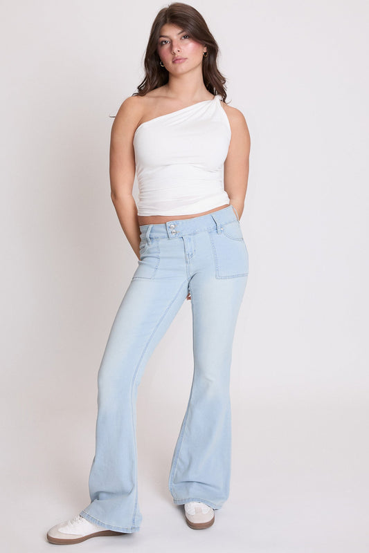 Women's Flare Flap Back Pocket Jeans
