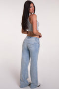 Women's Luxe Low Rise WannaBettaButt Wide Leg Jeans