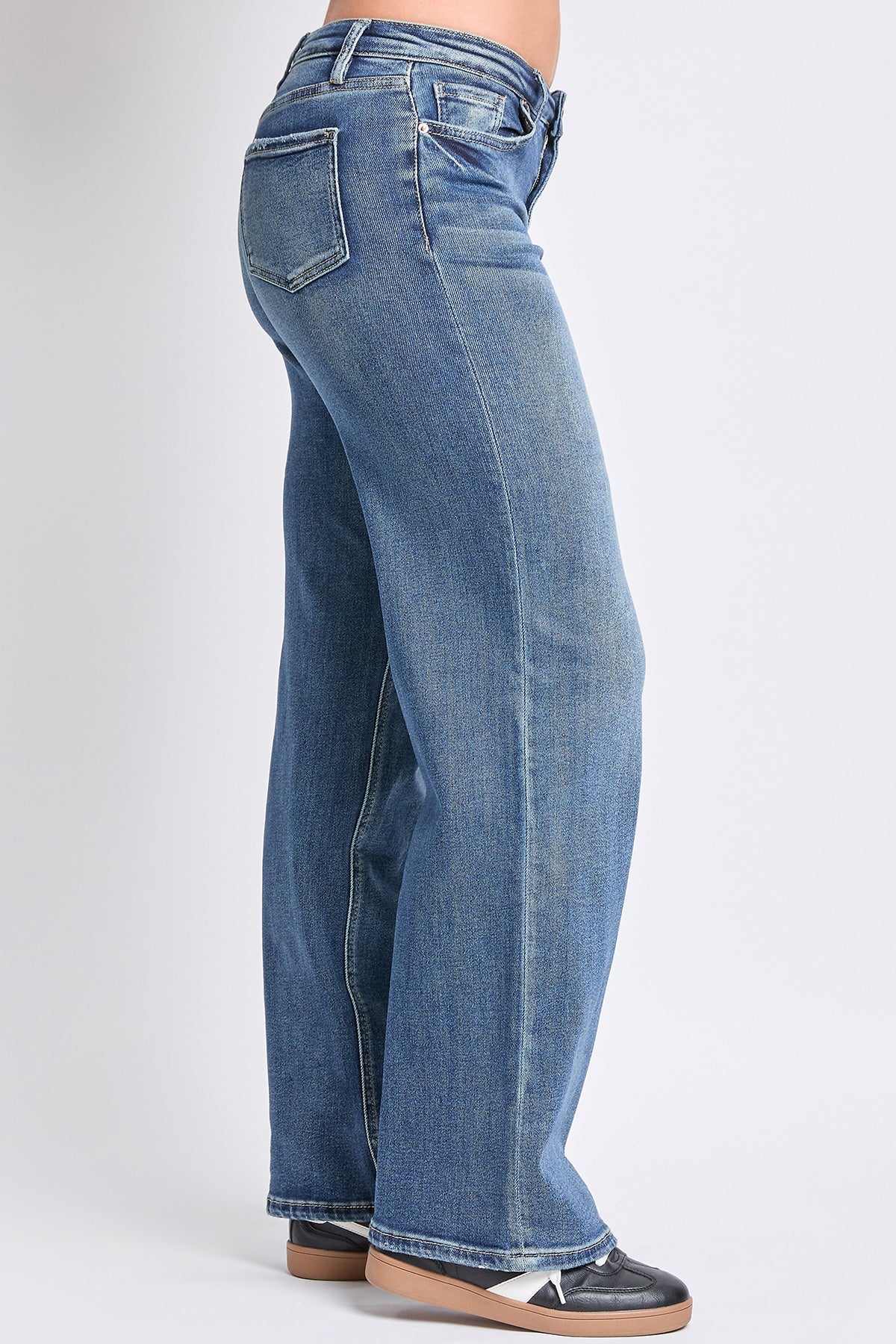 Women's Luxe Mid Rise Wide Leg Jeans