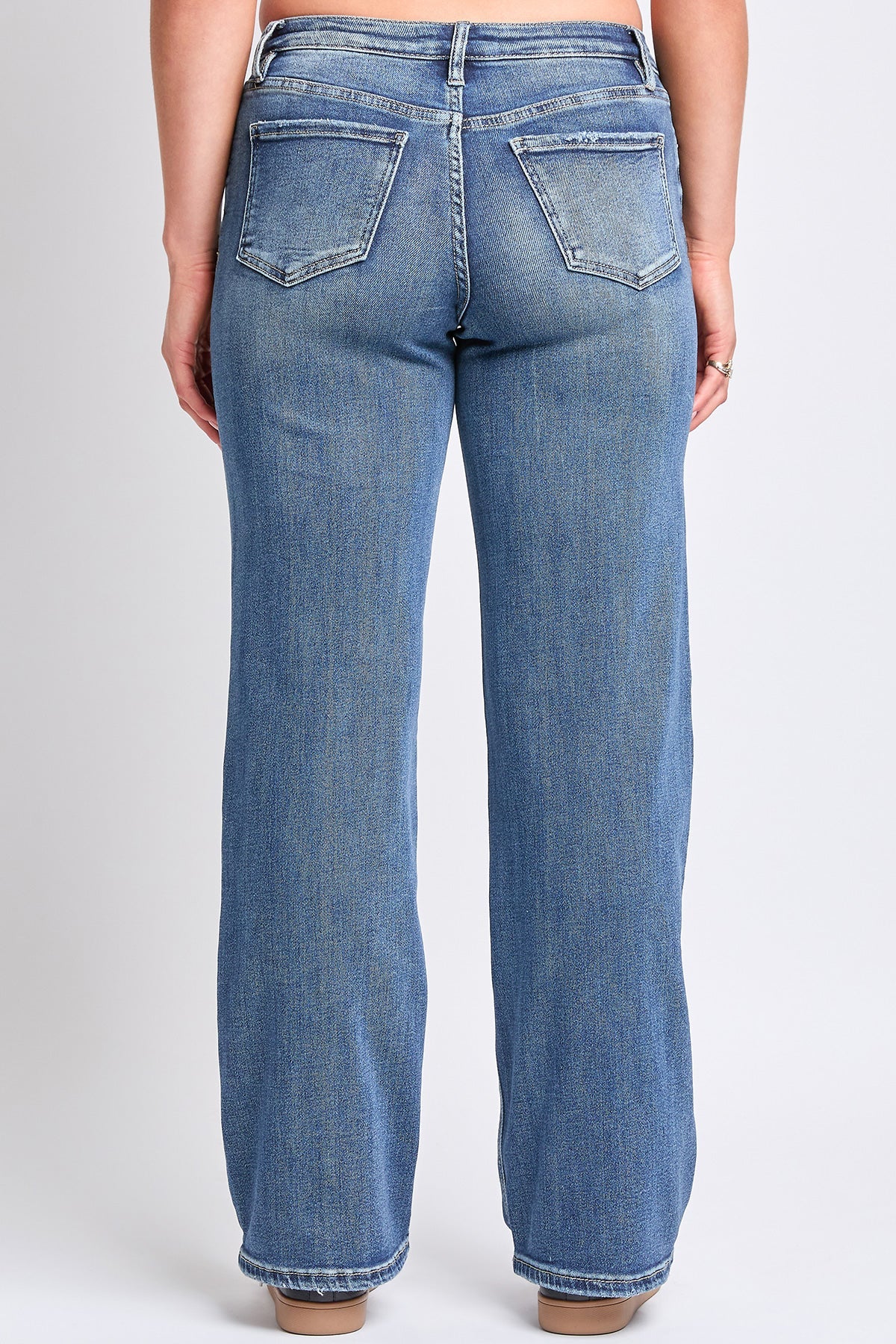 Women's Luxe Mid Rise Wide Leg Jeans