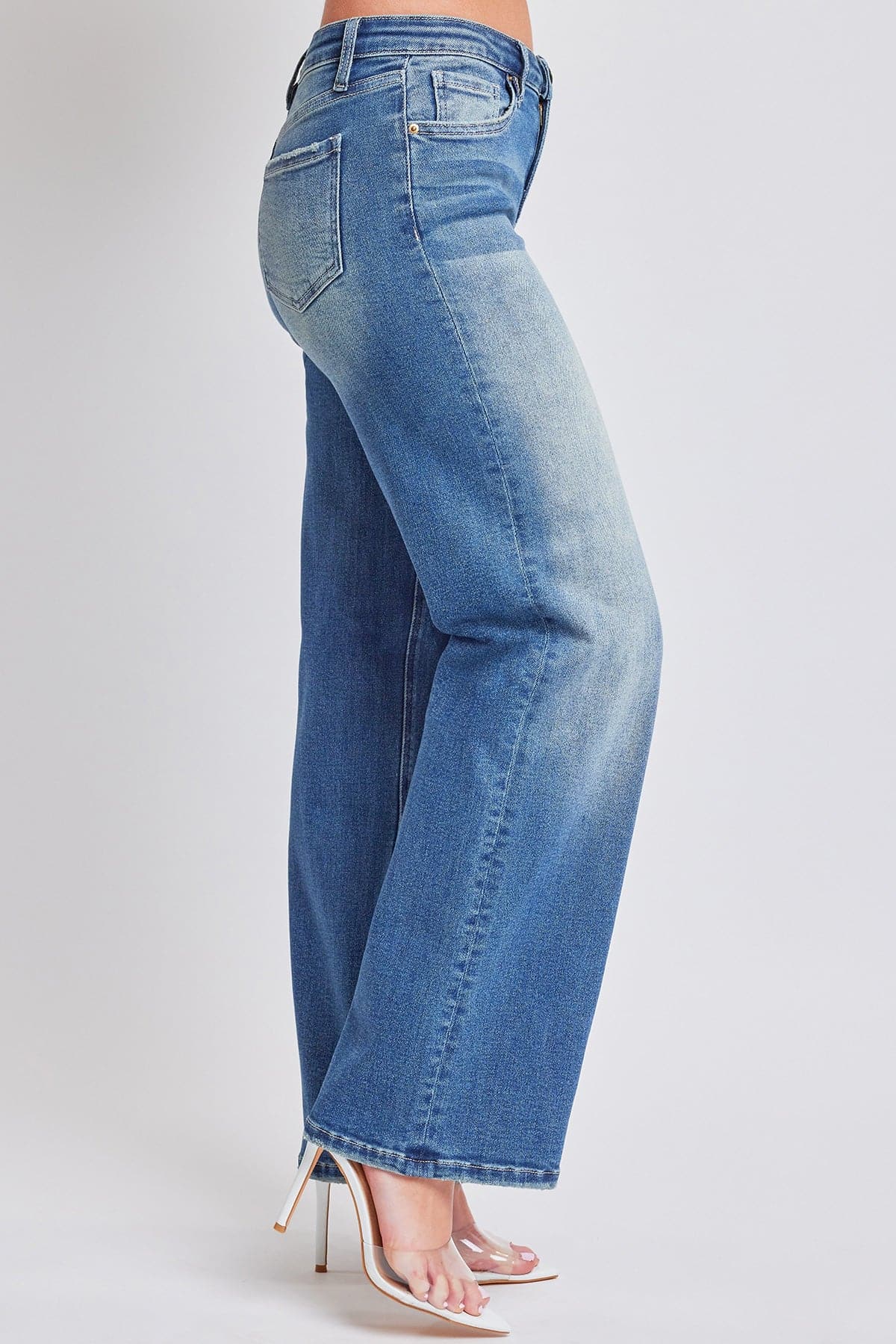 Women's Luxe Mid Rise Wide Leg Jeans