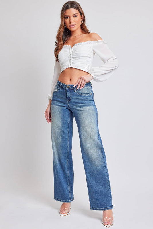 Women's Luxe Mid Rise Wide Leg Jeans