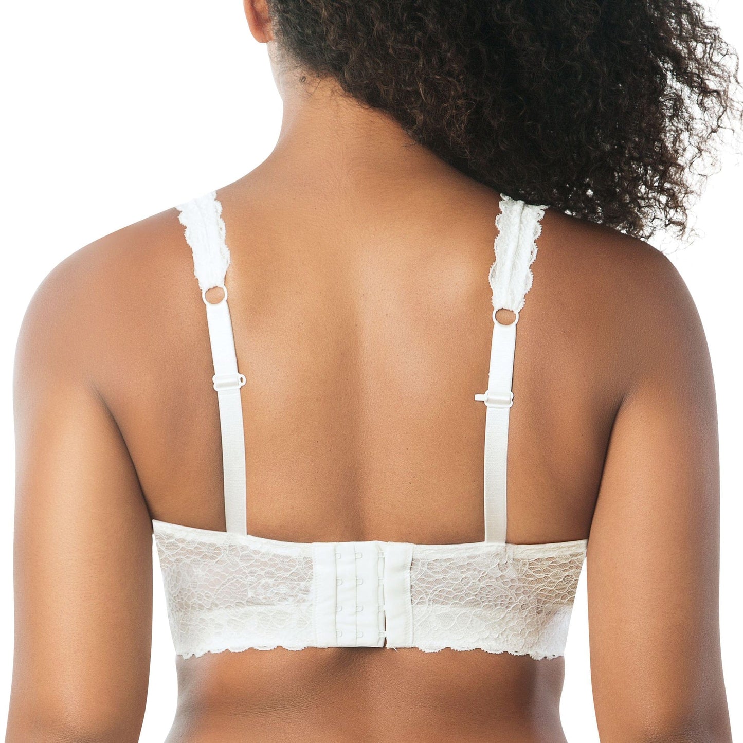 PARFAIT Adriana P5482 Women's Curvy and Full Bust Supportive Wire-free Lace Bra  - Pearl white