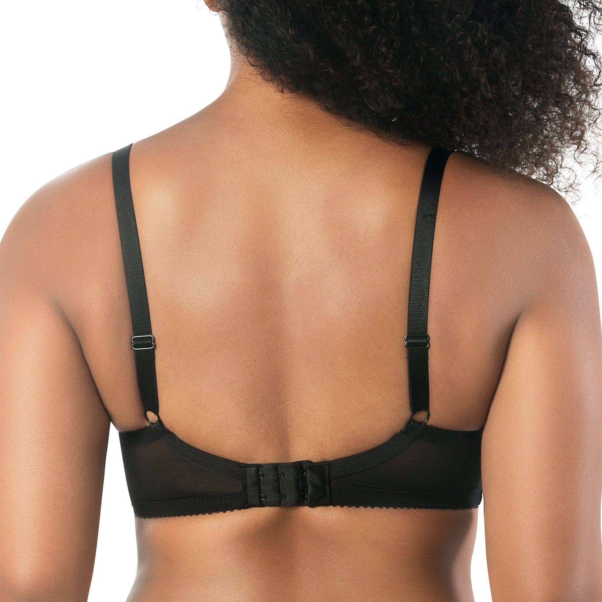 Casey Full Bust Padded Plunge T-Shirt Bra - Black