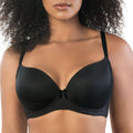 Casey Full Bust Padded Plunge T-Shirt Bra - Black