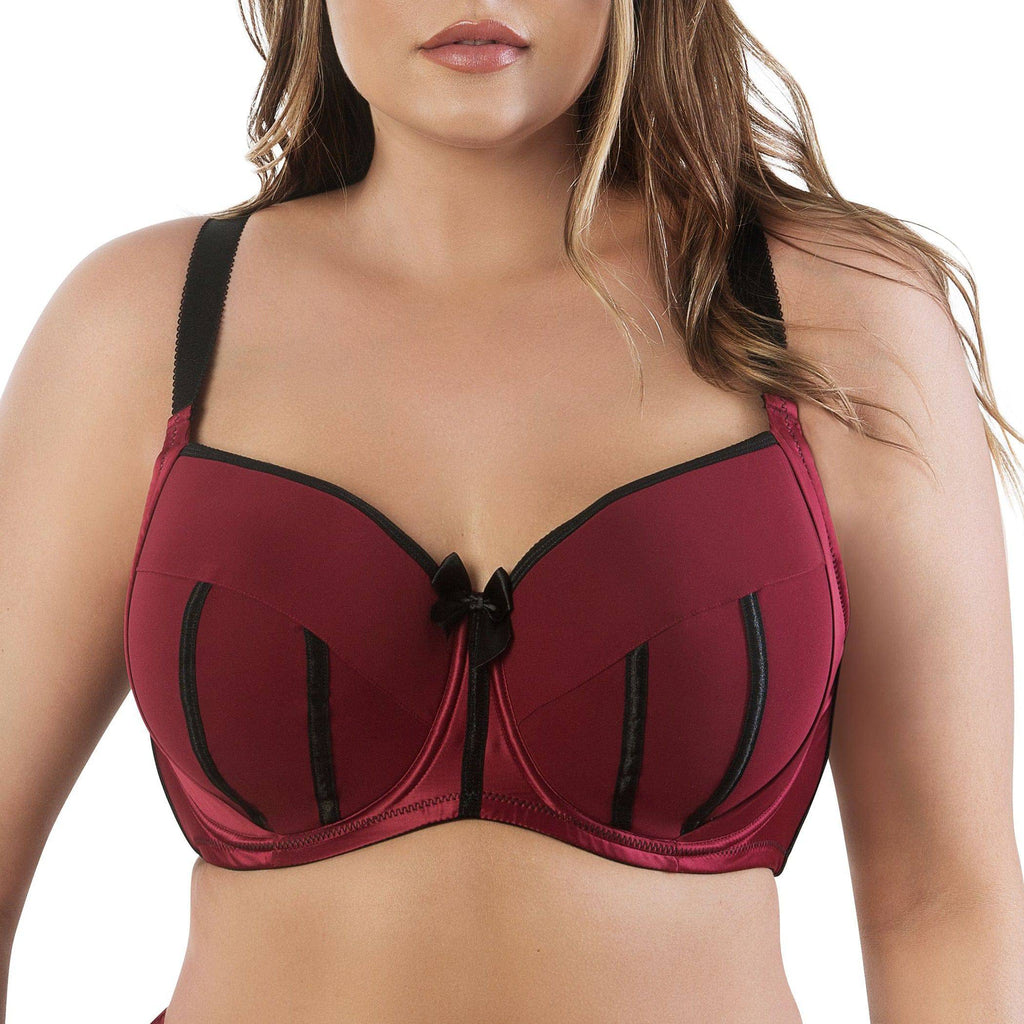 Charlotte Underwire Full Bust Padded Bra - Rio Red