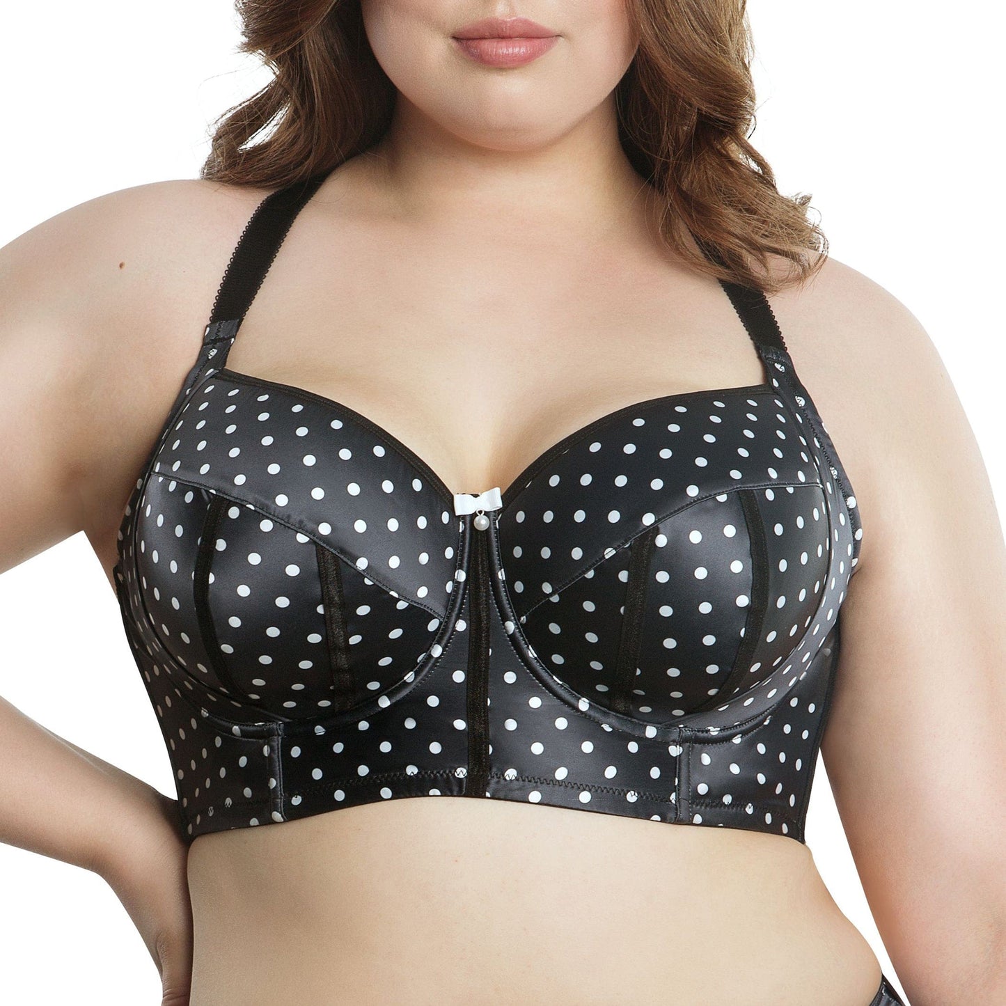 PARFAIT Charlotte Longline 6977 Women's Full Bust Padded Bra  - Black Dot