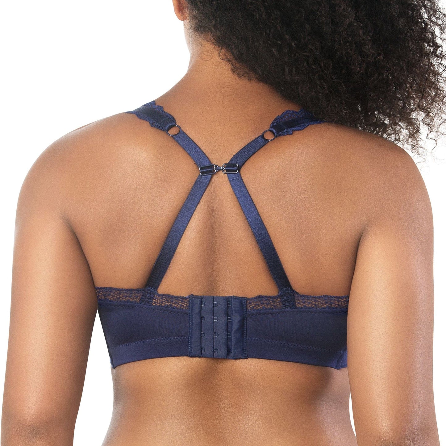 PARFAIT Dalis P5641 Women's Full Busted and Curvy Wire Free Bralette  - Navy
