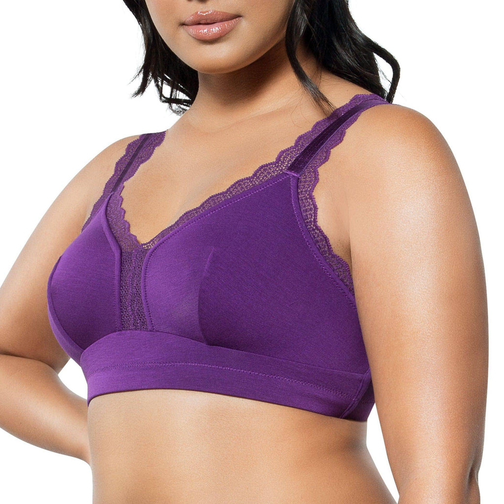 Dalis Wire-Free Full Bust Bralette - Amethyst