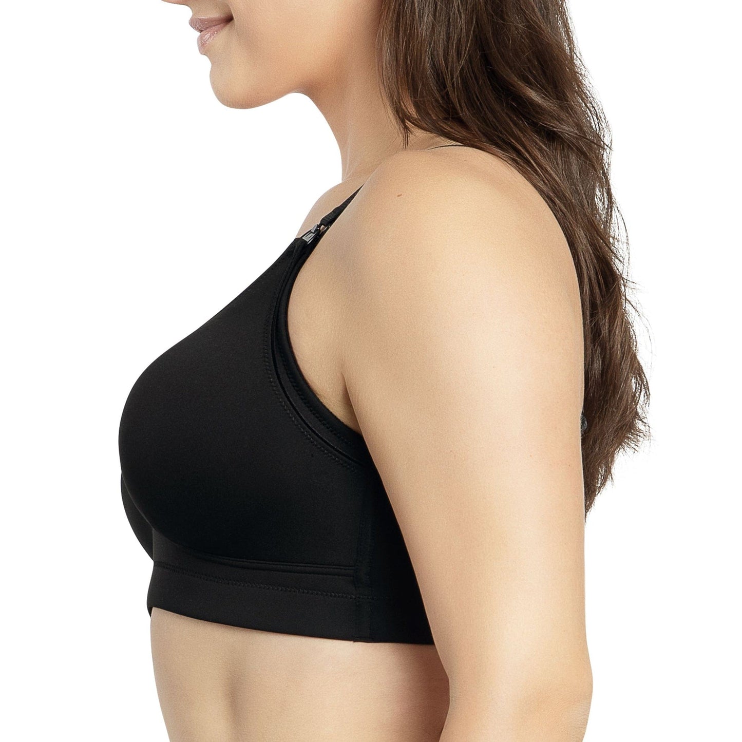 PARFAIT Erika P58611 Women Full Bust Smooth Seamless Wire-Free Nursing Bra - Black