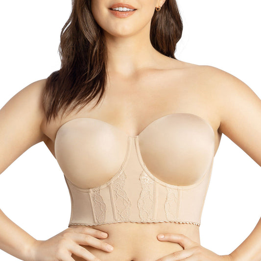 PARFAIT Elissa P50116 Women's Full Bust and Full Figure Strapless Longline Bra  - European Nude