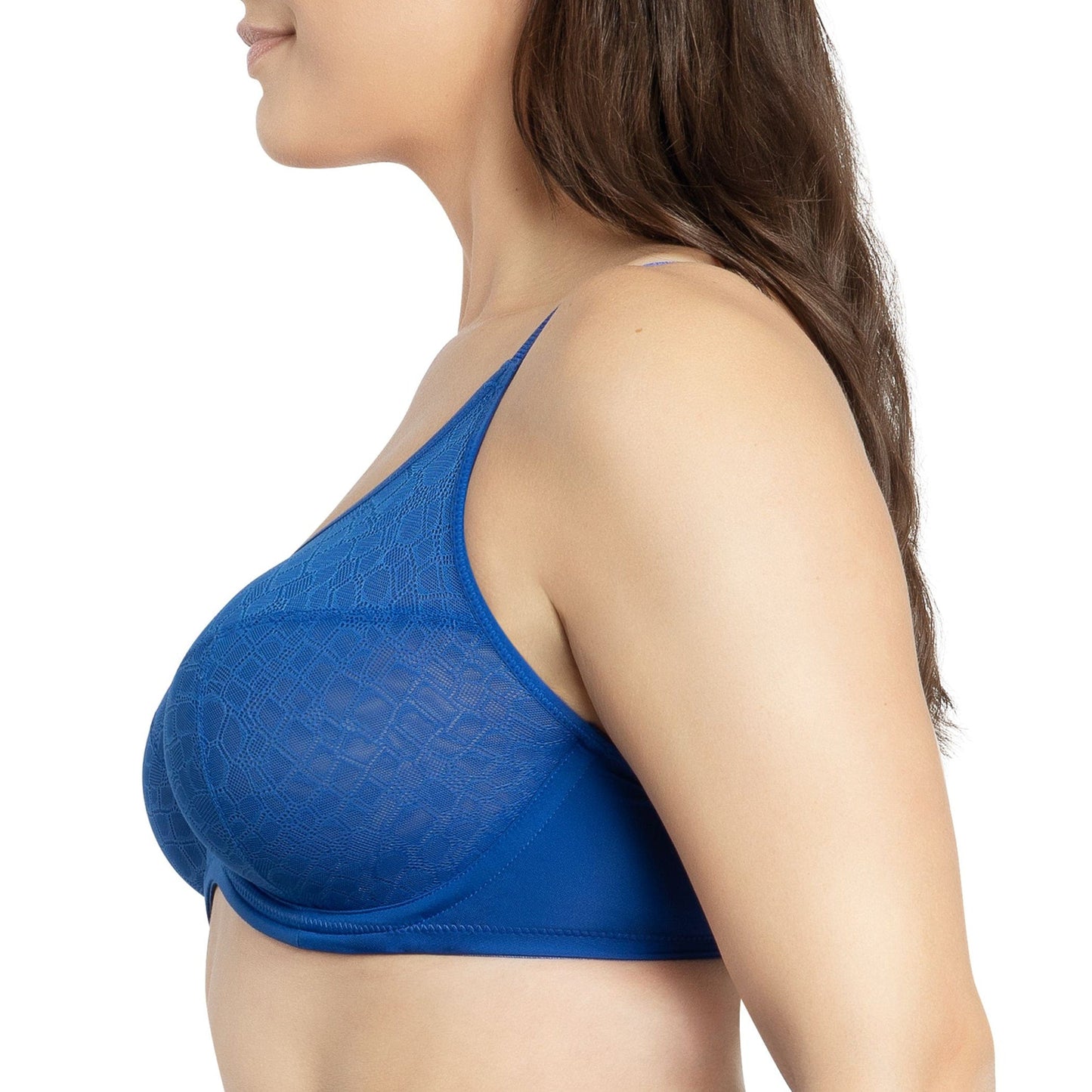 PARFAIT Enora P5272 Women's Full Bust Supportive Full Coverage Unlined Minimizer - Sapphire