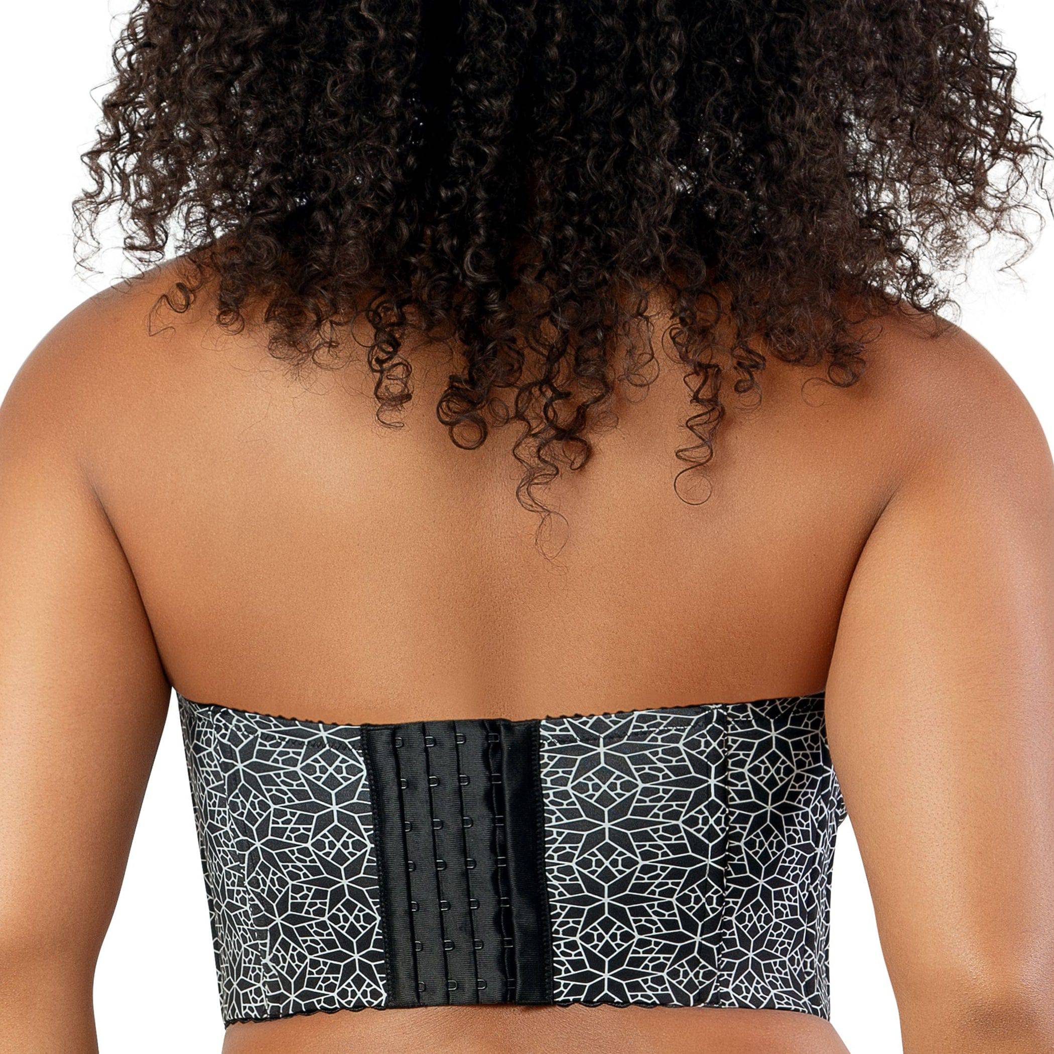 PARFAIT Marissa P50117 Women's Full Bust and Full Figure Strapless Longline Bra - Black Mosaic