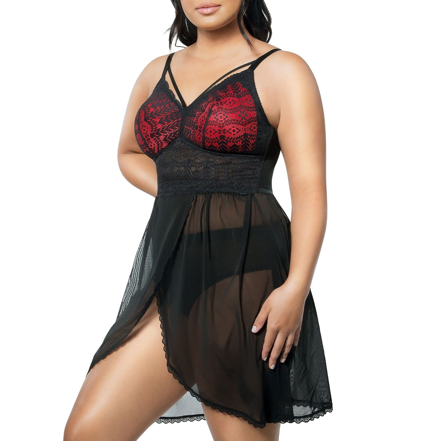 PARFAIT Mia Lace P5959 Women's Lingerie Wire-Free Chemise - Black