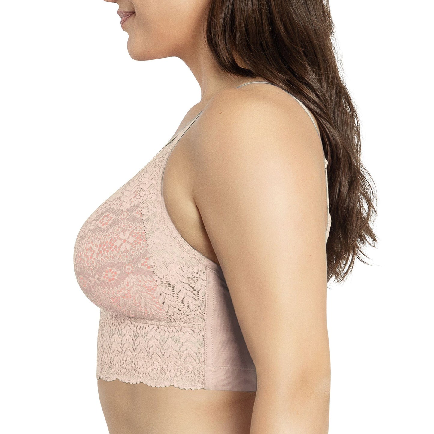 PARFAIT Mia Lace P5951 Women's Full Busted Lightly Padded Wire Free Bra - Bare