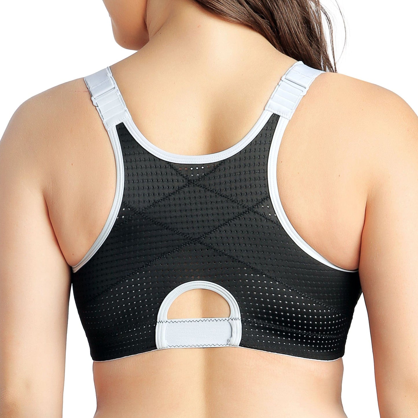 PARFAIT Wave P6052 Women's Wire-Free Front Closure Sports Bra - Black