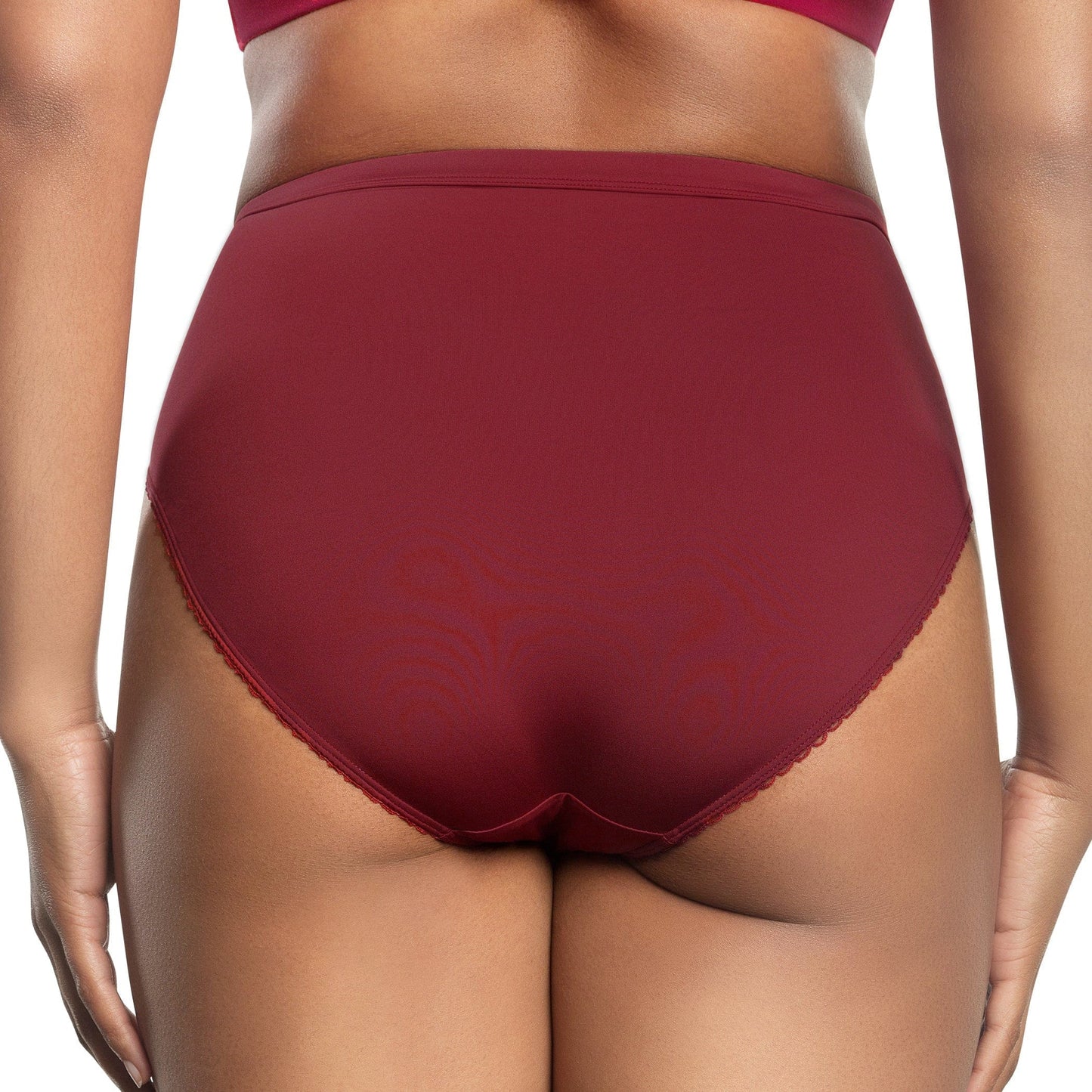 PARFAIT Micro Dressy PP306 French Cut High Waisted Sexy Sheer Panties - Rio Red