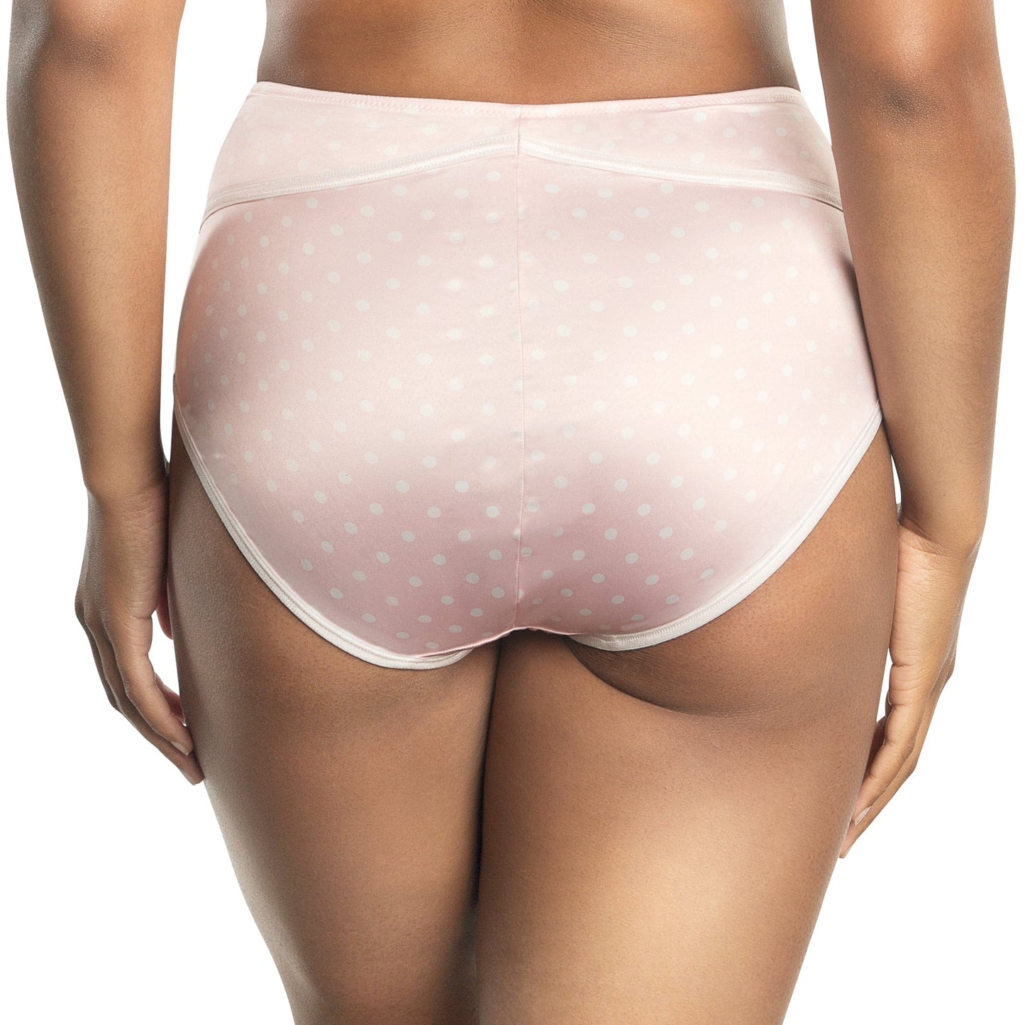 PARFAIT Charlotte 6917 Women's Full Figured Curvy High Waist Brief Vintage  - Petal Pink Dot