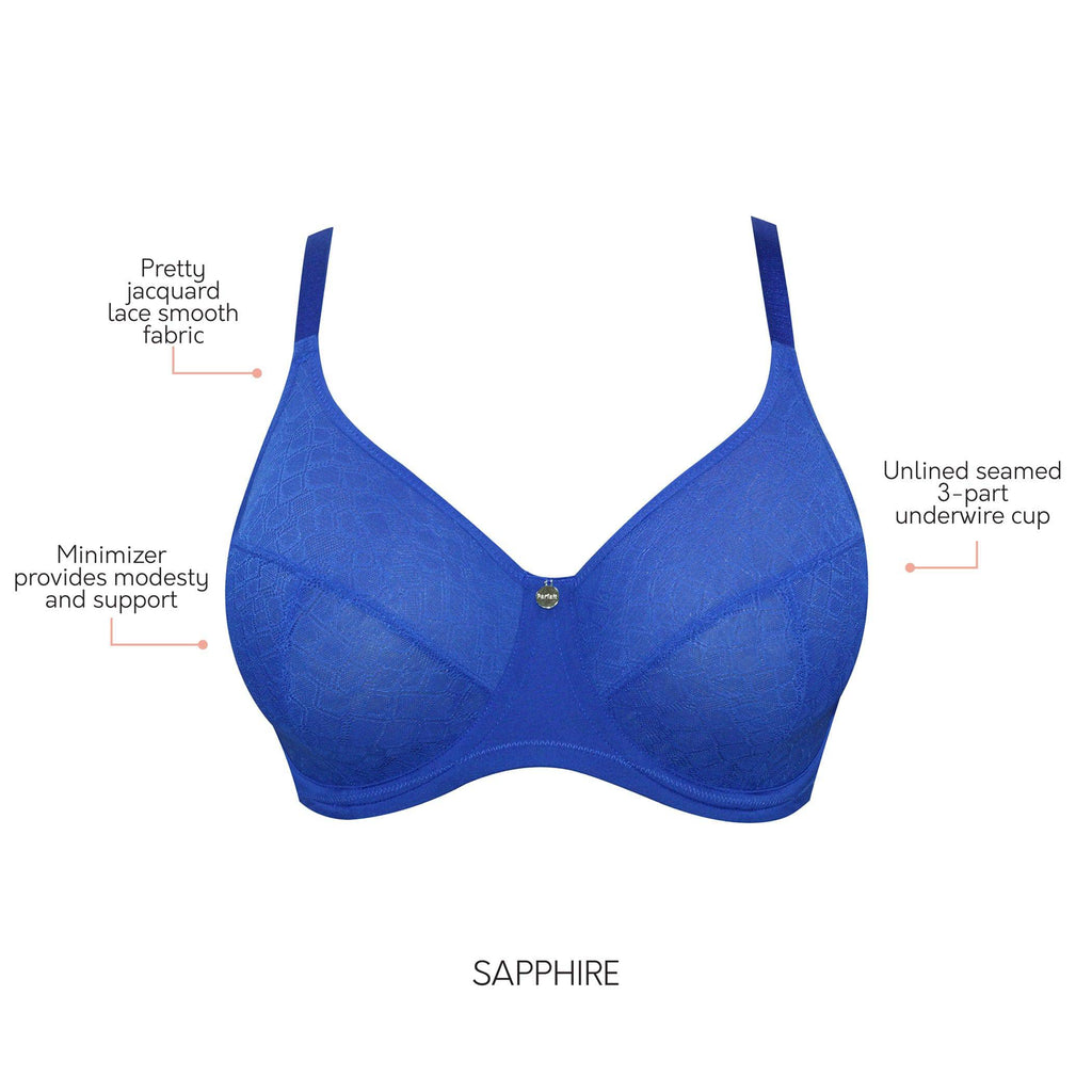 Enora Minimizer Full Bust Supportive Bra - Sapphire