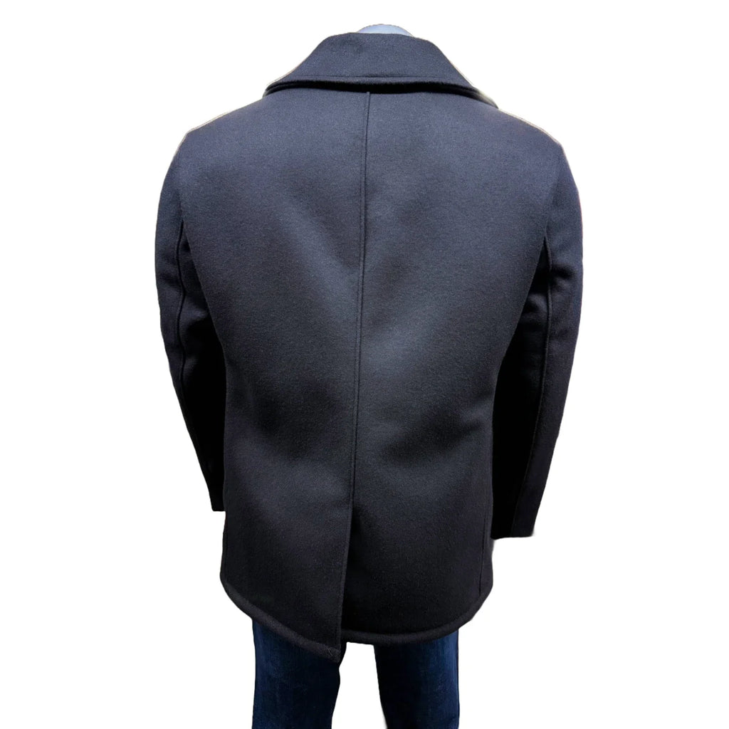 Authentic Pea Coat - Navy - Classic 32 Oz. Melton Wool