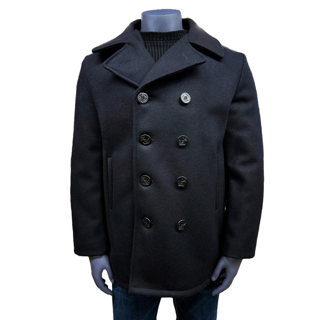 Authentic Pea Coat - Navy - Classic 32 Oz. Melton Wool