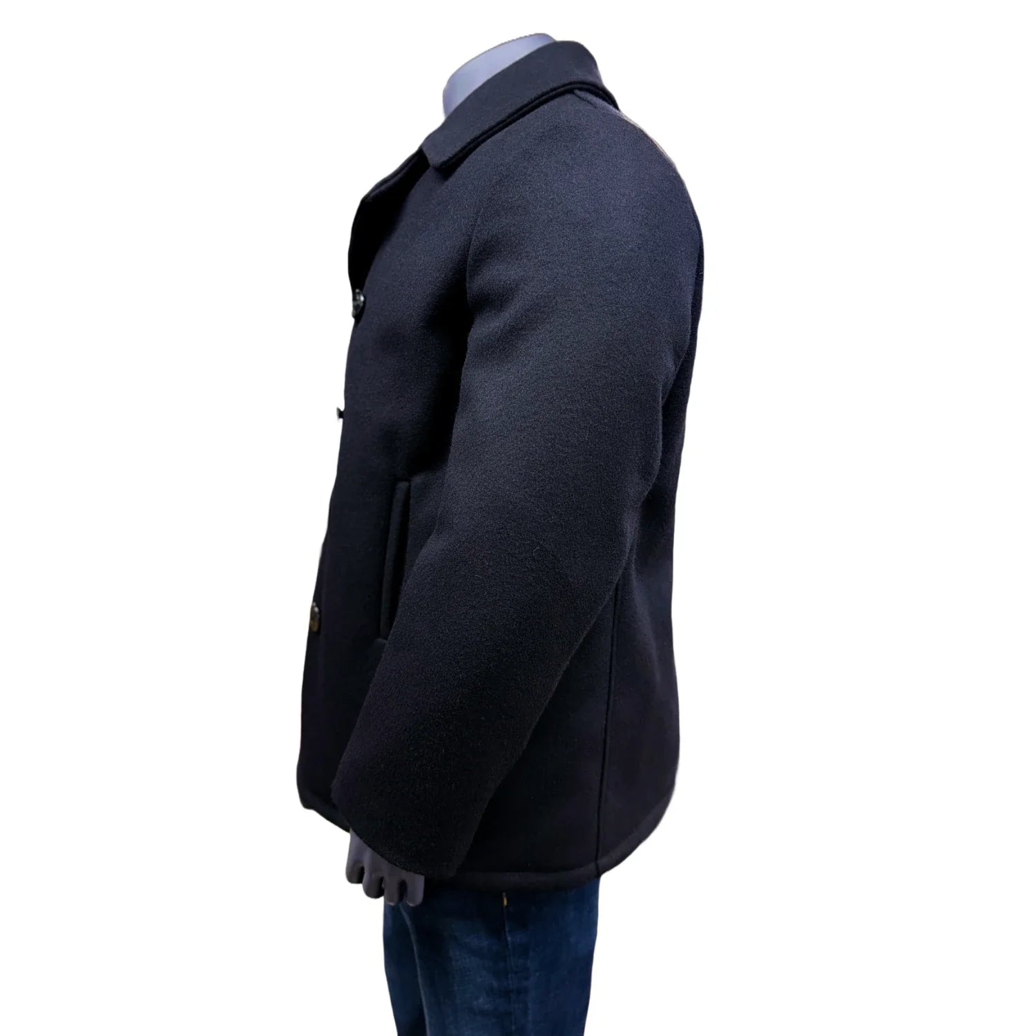 Authentic Pea Coat - Navy - Classic 32 Oz. Melton Wool