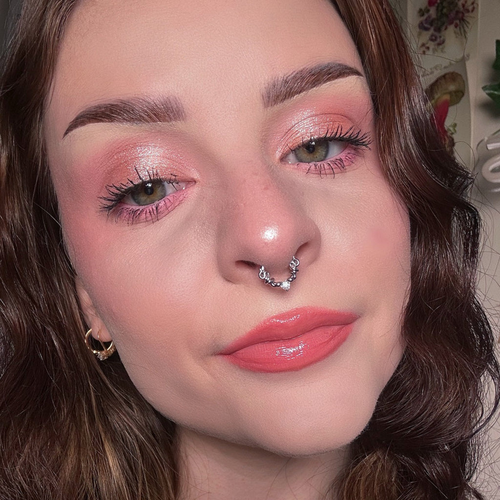 CZ Snake and Heart Segment Septum Ring