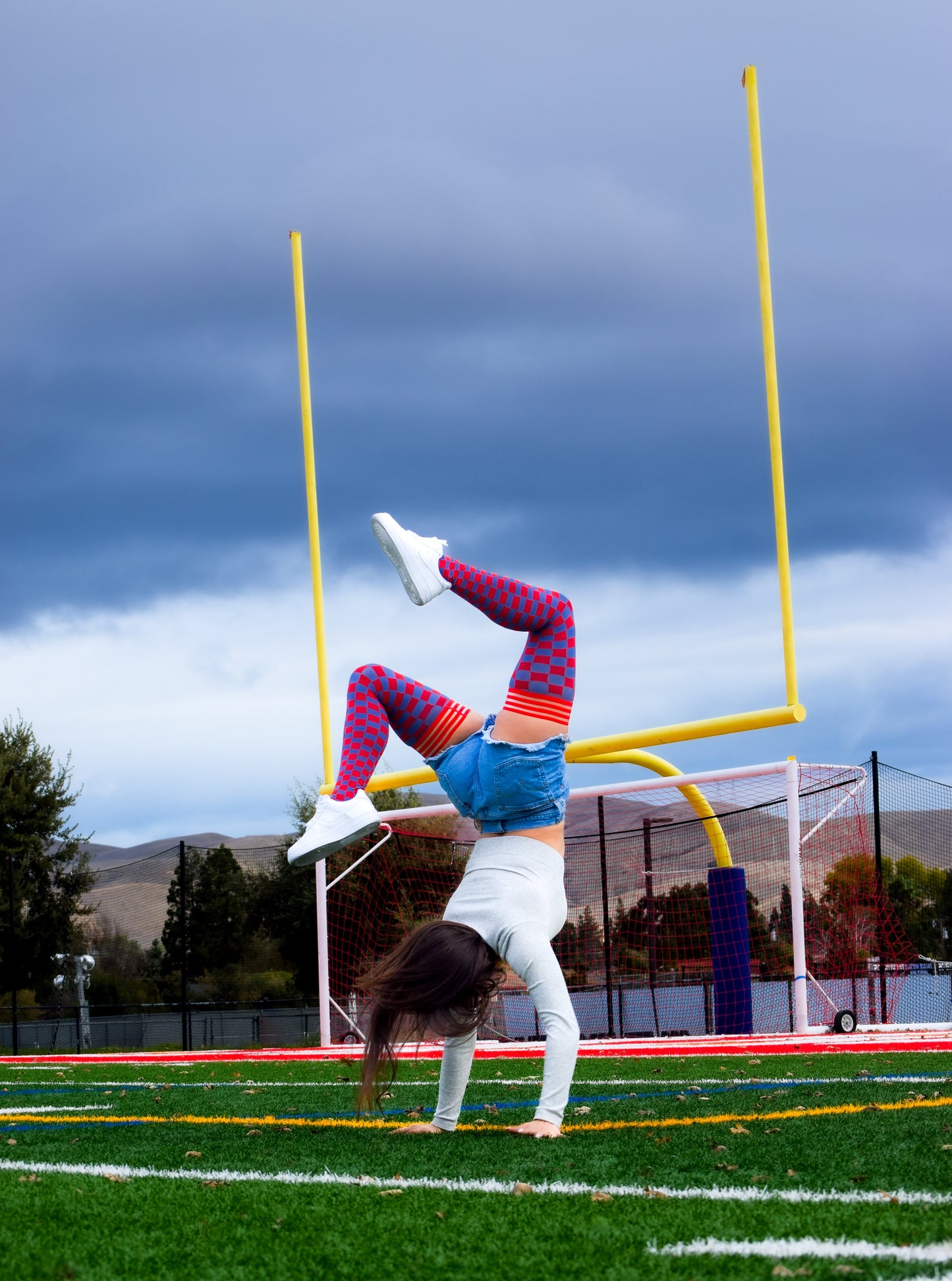 Game Day! - Red & Navy Thigh-Highs
