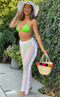 Hailey: Crochet Fringe Pants in White