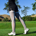 Par 4 - Grey Argyle Thigh Highs. Petite to Plus Size