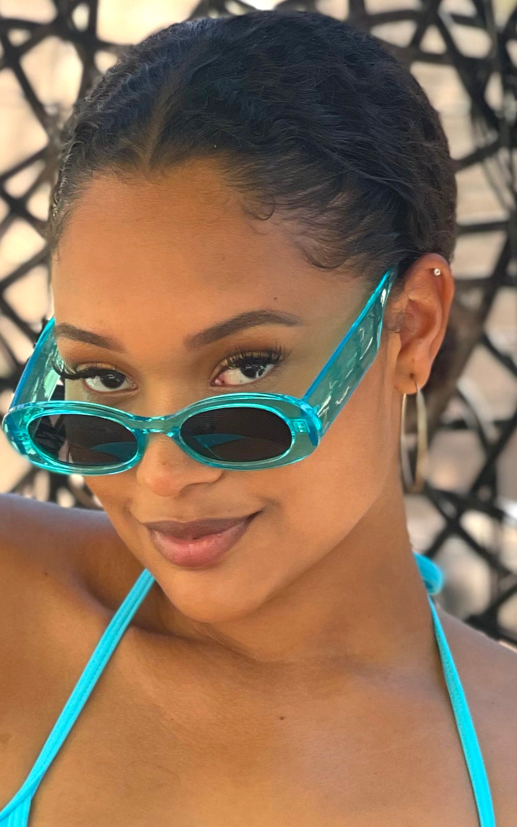 Bea: Transparent Frame Sunglasses