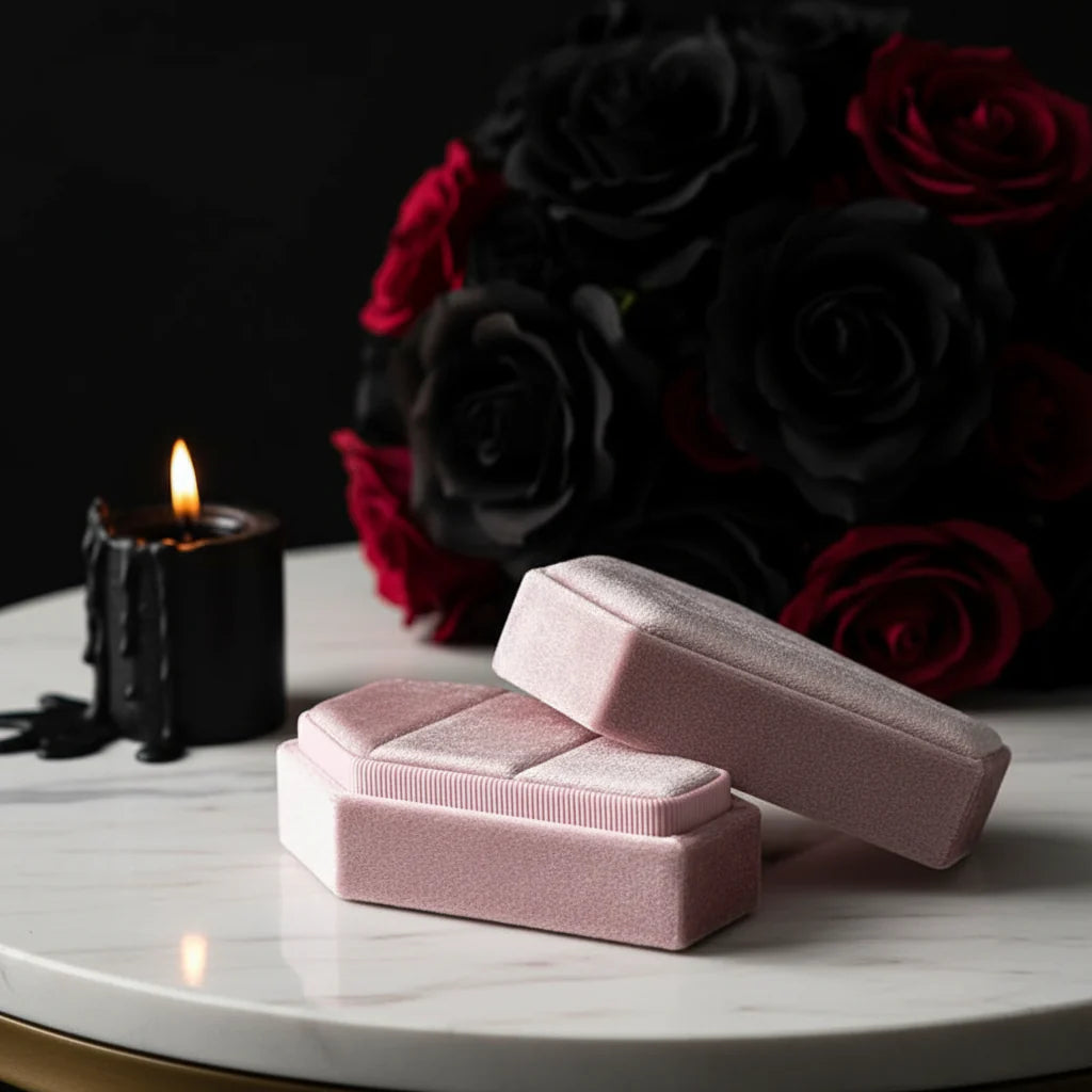 Married Till Buried Personalized Coffin Ring Box