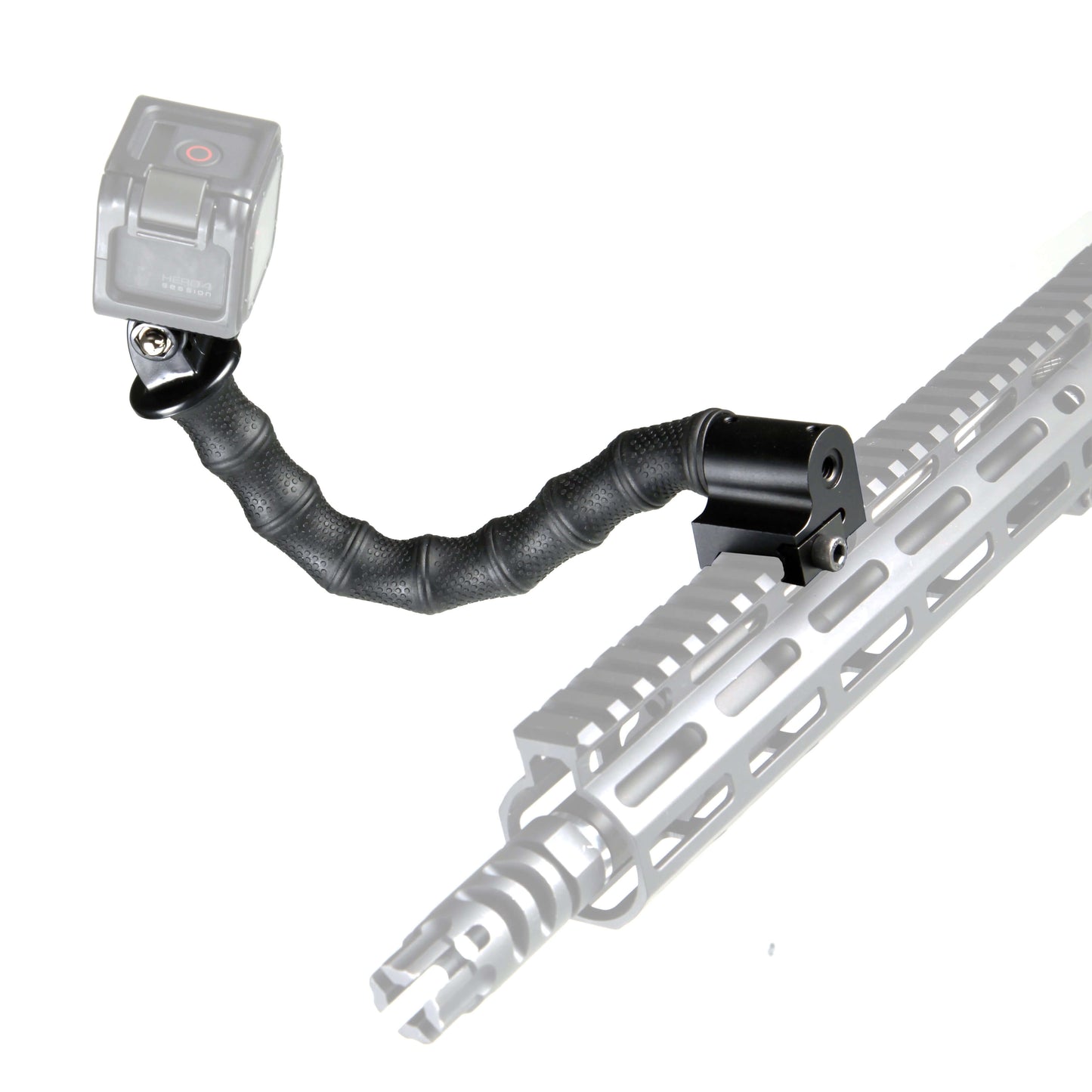 Stinger Python Action Camera Flexible Arm and Rail Mount For Picatinny and Weaver Rail System