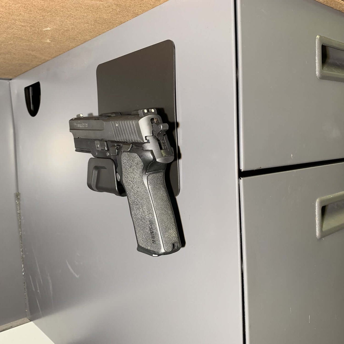 Stinger Magnetic Gun Mount w/ Safety Trigger Guard Protection, w/ Sticky Pad Non-Drill Solution (Black 2-Pack)