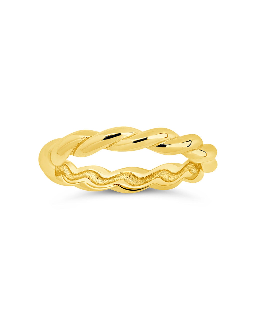Sterling Silver Nixie Twist Band Ring